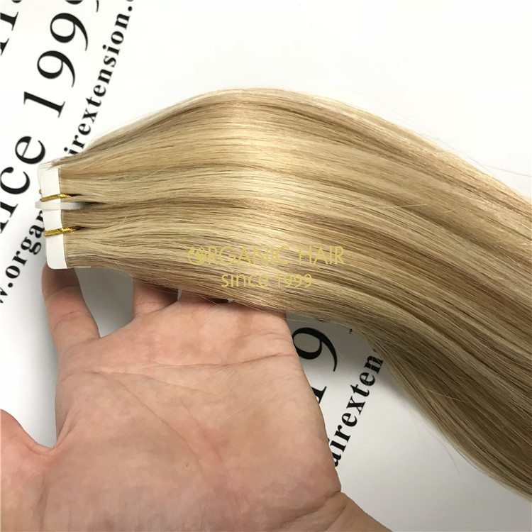 Human hair tape in piano color X224